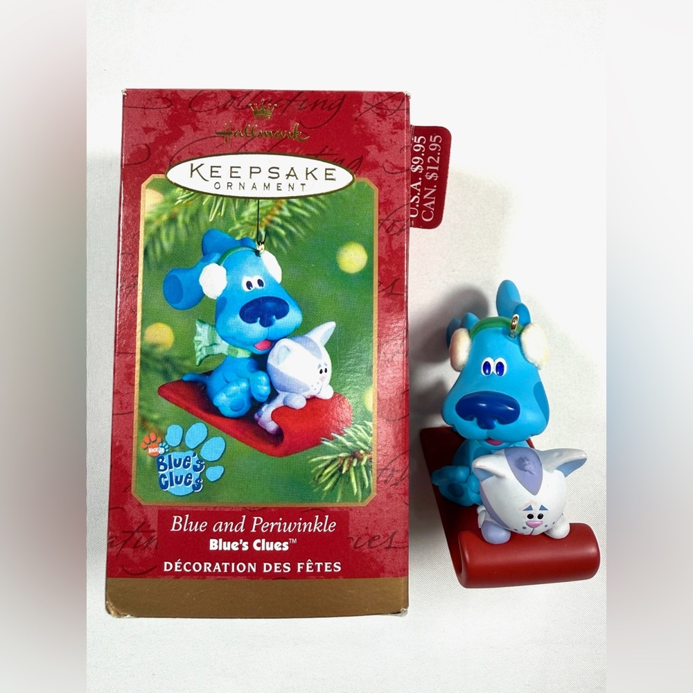 HALLMARK BLUE’S CLUES Y2K VINTAGE Blue and Periwinkle Christmas Ornament Holiday